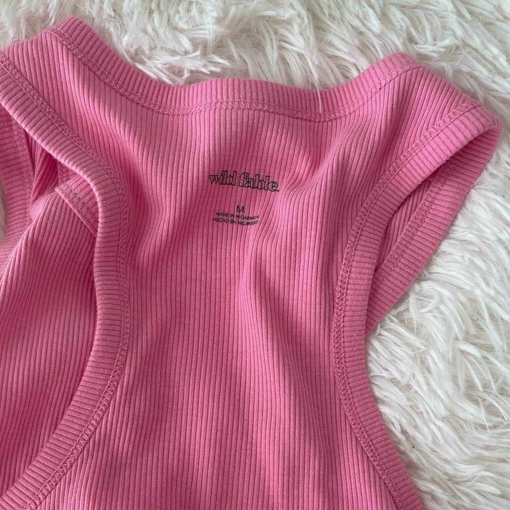 Pink Ribbed Tank Top-Target - Picture 2 of 3